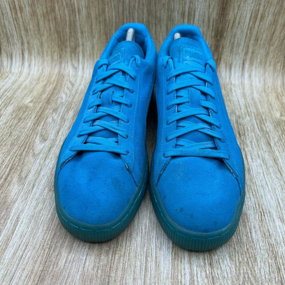 Puma Suede Classic Iced Fluo Atomic Blue Men's Size 10 Shoes Sneakers 361881-03